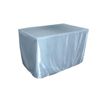 LA Linen TCbridal-fit-48x30x30-BlueLgtB18 Fitted Bridal Satin Tablecloth Light Blue - 48 x 30 x 30 in.