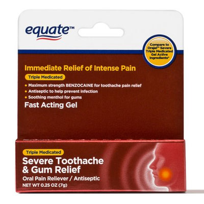 Equate Severe Toothache & Gum Relief Oral Pain Reliever/Antiseptic, 0.25 oz
