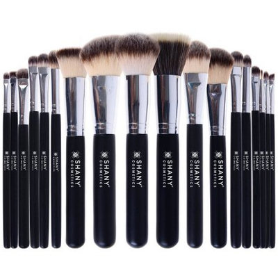 SHANY Triple Pro Synthetic & Natural Hair Brush Set with Apron, Black, 18 pc