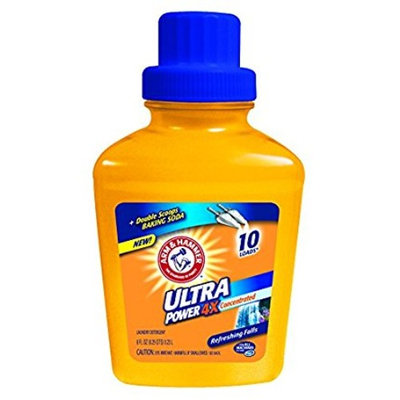 Arm & Hammer 33200-00925 Ultra Power 4x Liquid Laundry Detergent Refreshing Falls 8 oz (Pack of 12)