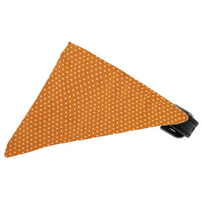Sun Kissed Yellow Swiss Dots Bandana Pet Collar Black Size 10