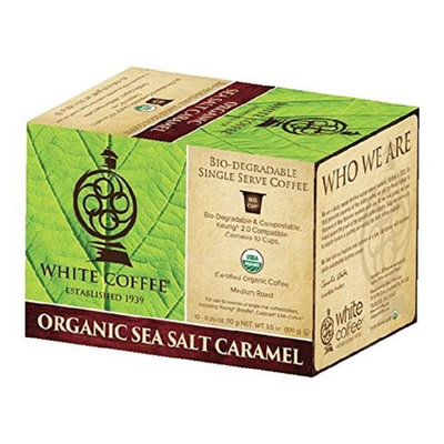 White Coffee Company Organic Single Serve Coffee Bio Cups - 40 Count (Sea Salt Caramel)