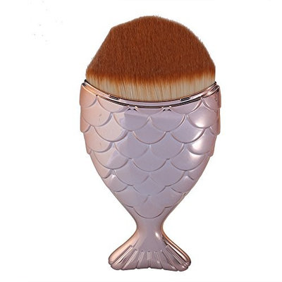 Fashionable Powder Brush Fishtail Foundation Contour Blusher Makeup Cosmetic Tool New 3 Colors (Rose G