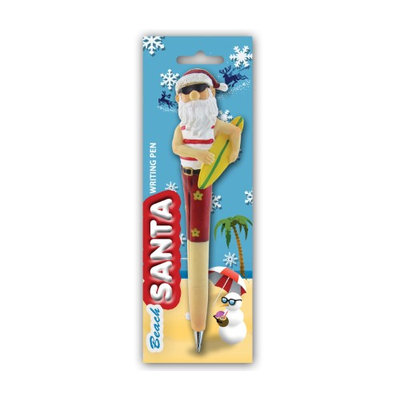 Puzzled Resin Pen Surfing Santa