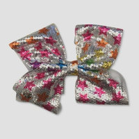 Girls' Nickelodeon JoJo Siwa Sequined Star Bow Hair Clip - Silver