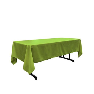 LA Linen TCpop60x108-LimeP84 Polyester Poplin Rectangular Tablecloth Lime - 60 x 108 in.