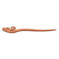 MagiDeal Wholesale Handmade Wooden Hair Stick Pick Wood Squirrel Pin Chinese Style Hair Ornament - Red