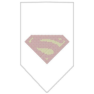 Ahi Super! Rhinestone Bandana White Small