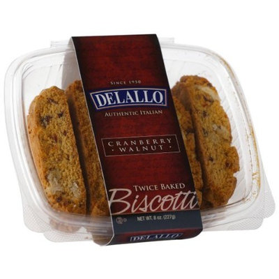 DeLallo Walnut Biscotti, Cranberry, 7 Ounce (Pack of 4)