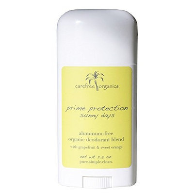 Carefree Organics Prime Protection Sunny Days, a citrus scented organic aluminum-free deodorant, 2 oz
