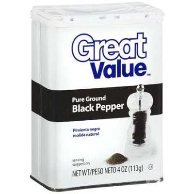 Great Value: Black Pepper, 4 oz