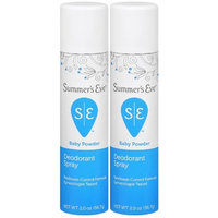 SUMMER'S EVE Feminine Deodorant Spray-Baby Powder-2 oz, 2 pk