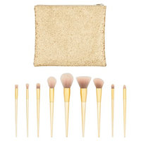 Longtian Intl Co Make Up Brush Collection with Travel Bag, 10 pc