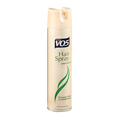 6 Pack Alberto VO5 Hair Spray Unscented Crystal Clear 14 Hour Hold 8.5 Oz Each