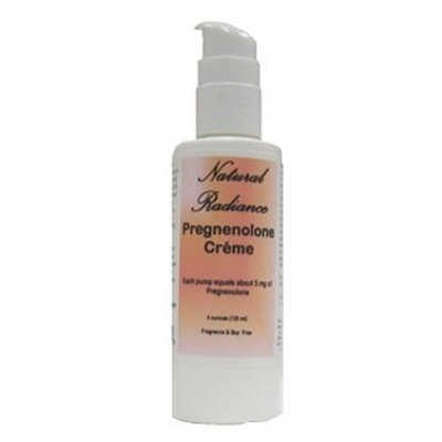 Natural Radiance Pregnenolone (Bioidentical) Crème 4 oz. Bottle (120 ml) Beneficial for slowing down the aging process. Fragrance-Free and Soy-Free