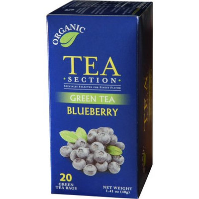 Tea Section Blueberry Organic Green Tea 20 Bags - Case of 6