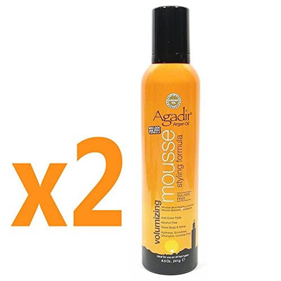 Agadir Volumizing Styling Mousse, Sulfate Free, 8.5 oz - 2pc