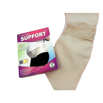 NuValu Maternity Pregnancy Support - Waist / Back / Abdomen Band, Belly Brace - Beige/Tan color
