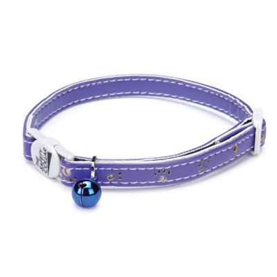Petedge Savvy Tabby Sparkle Paw Cat Collar Violet