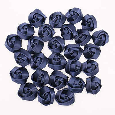 MAISHO 50pcs Handmade stereo Fabric Rose Flowers for DIY Headbands Clips, Wedding Decor Hair Bow Appliques Craft Sewing Accessories