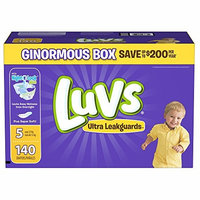 Branded Luvs Ultra Leakguards Diapers Size 5, 140 ct. (diapers - Wholesale Price (Bulk Qty at Whoesale Price, Genuine & Soft Baby diaper)