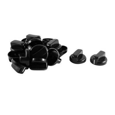 Kitchen Cooktop Plastic Gas Stove Oven Control Rotary Switch Knobs Black 20 Pcs