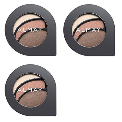 Almay The Complete Look Palette, Makeup for Eyes, Lips and Cheeks #100 Light/Medium Skin Tones (Pack of 3) + FREE Makeup Blender