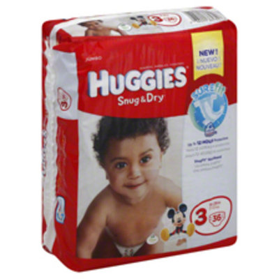 Huggies Snug & Dry Diapers, Size 3, 34CT