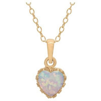 Tiara Gold Over Silver Heart-cut Birthstone Crown Pendant