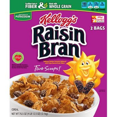 Kellogg's Raisin Bran, (2 pk./76.5 oz.) x2 AS