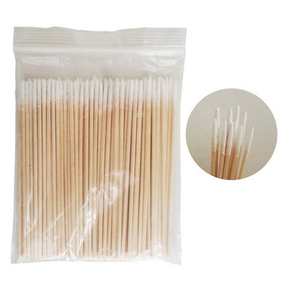 100pcs Wood Cotton Swab Cosmetics Microblading Permanent Makeup Health Medical Ear Jewelry Clean Sticks Nails Art Buds Tips