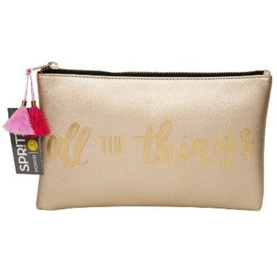 Gold Print Cosmetic Pouch - Spritz153; G