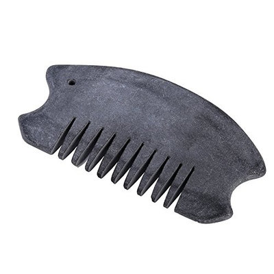 Jade Gua Sha Scraping Massage Tool Jade Guasha Comb Head Body Massage Tool Scrape Comb Massager(Black)