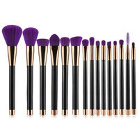 UNIMEIX 15pcs Makeup Brush Set Synthetic Kabuki Comestics Foundation Blending Blush Eyeliner Face Powder Brush Comestic Tool