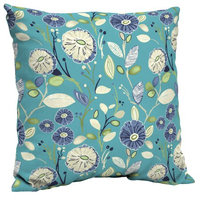 Arden Companies Mainstays Outdoor Patio Dining Pillow Back, Turquoise Floral