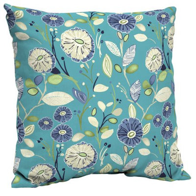 Arden Companies Mainstays Outdoor Patio Dining Pillow Back, Turquoise Floral