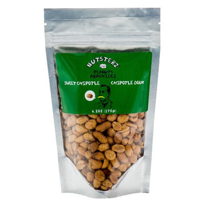 Basse Nuts Nutsterz Sweet Chipotle Peanuts (6.24oz.) Chipotle Peppers, Pampering & Peppering You With Sweet Pepper Delight!