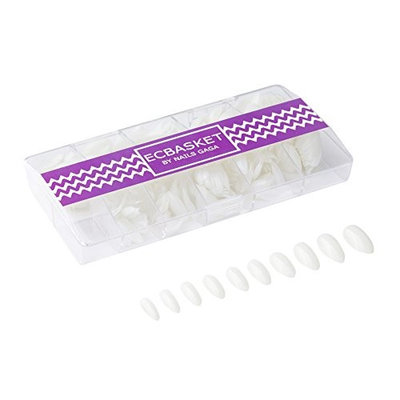 ECBASKET 500 PCS Stiletto False Nails Natural Short Acrylic Nail Tips 10 sizes Full Coverage Fake Nails