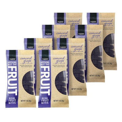 Nothing But the Fruit Real Fruit Bites, Gluten Free, Vegan Snacks, Concord Grape, 1 oz. pouch