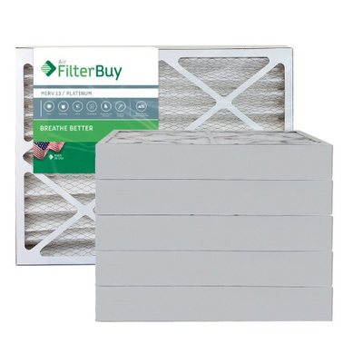 AFB Platinum MERV 13 27x27x4 Pleated AC Furnace Air Filter. Filters. 100% produced in the USA. (Pack of 6)