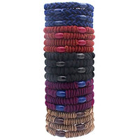 Fashion & Lifestyle 20 Pack Large Hair Ties Pony Ponytail Holders - Thick Solid Stretchy Elastic Hair Bands Boutique Woven Ropes for Girls Women and Ladies