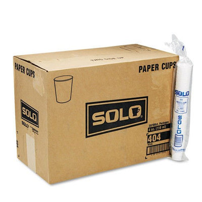 SOLO CUP COMPANY 404 White Paper Water Cups, 4oz, White, 100/Pack