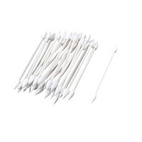 Cuteya Makeup Cosmetic Disposable Double Head White Plastic Cotton Buds Swabs 25 in 1