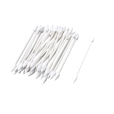 Cuteya Makeup Cosmetic Disposable Double Head White Plastic Cotton Buds Swabs 25 in 1