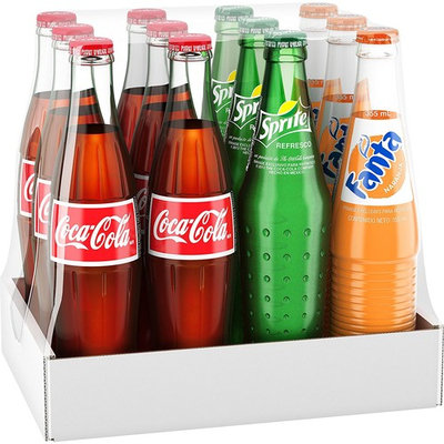 Mexican Coke Fiesta Pack, 12 fl oz Glass Bottles, 12 Pack