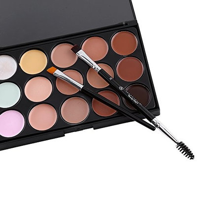 Makeup Brush, 2Pcs Professional Makeup Brushes Set Eyebrow Eyelash Brush Cosmetic Tools With Single Head Brush&Double Head Brush Types