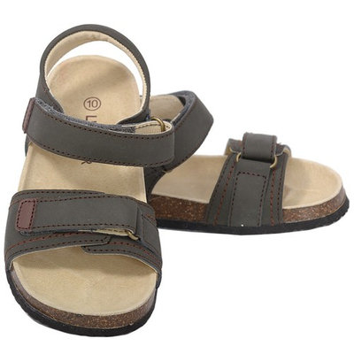 L'Amour Khaki Soft Footbed Strap Sandals Toddler Girls 7-10
