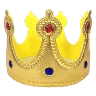 Child Prince Queen King Princess Crown Costume Accessory Gold with Jewels