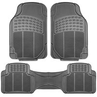 Gray Black Car Seat Covers for Auto w/Steering Cover/Belt Pads/Floor Mat