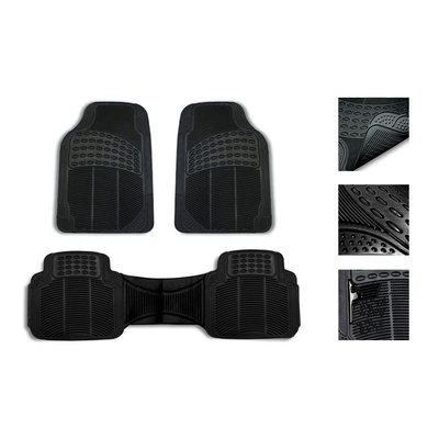 Beige Black Car Seat Covers for Auto w/Steering Cover/Belt Pads/Floor Mats